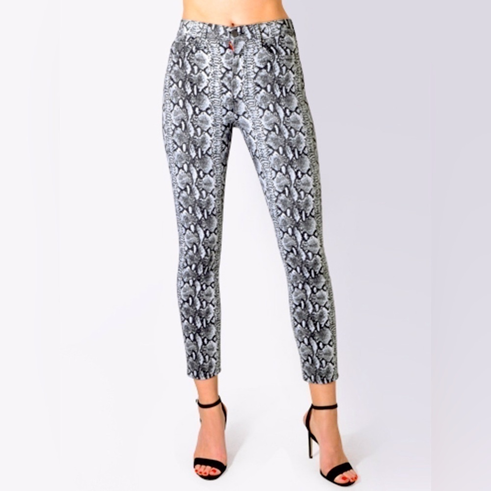 NWOT ALICE + OLIVIA, Good High Rise Skinny Jeans in Snake, Size 28